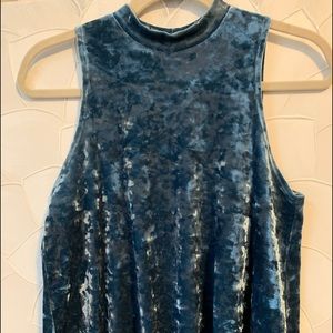 Velvety halter top tank